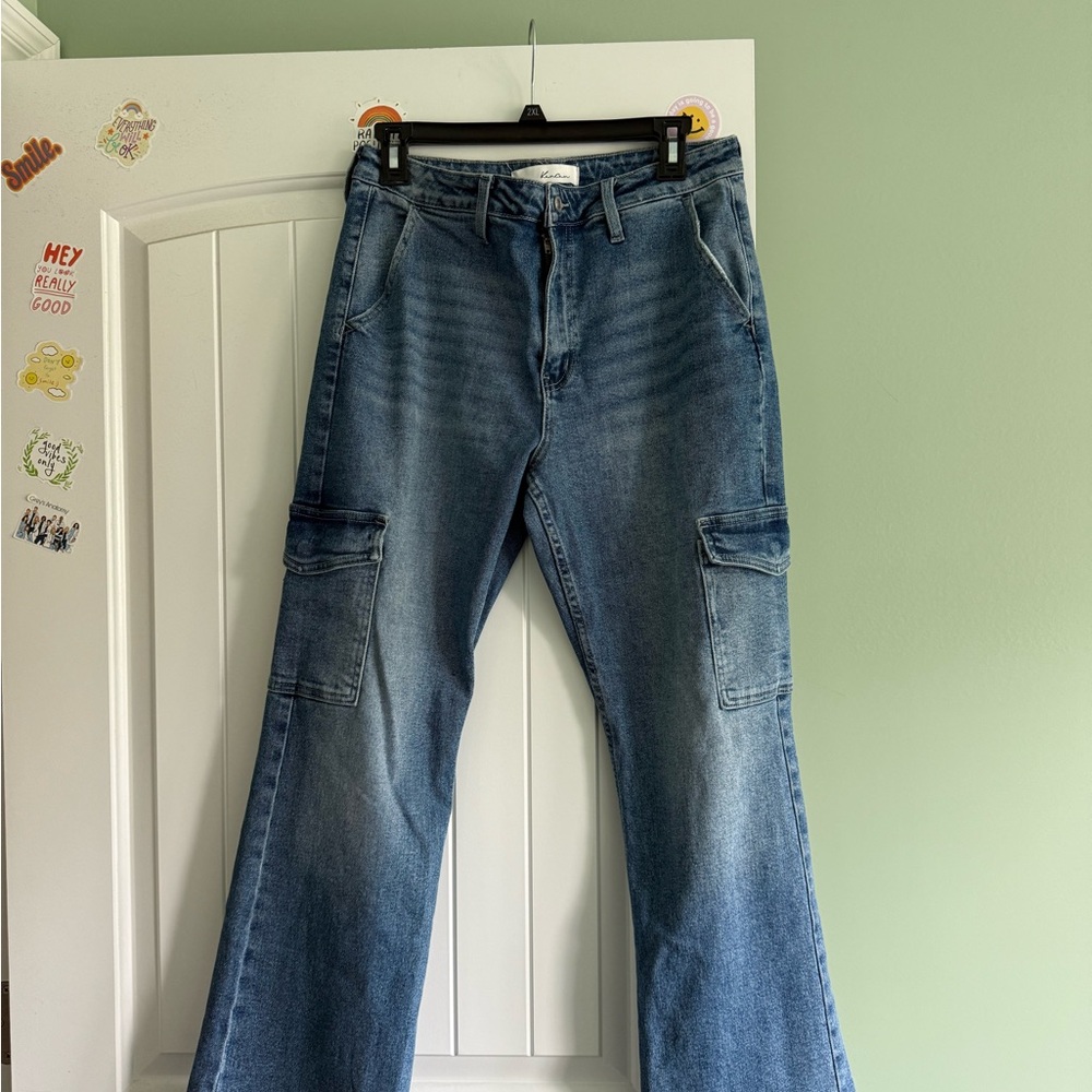 KanCan Blue Flare Wide Leg Denim